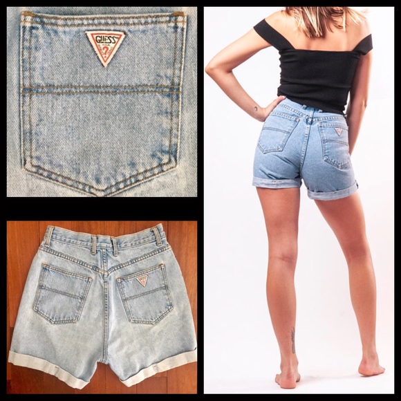 vintage guess jean shorts